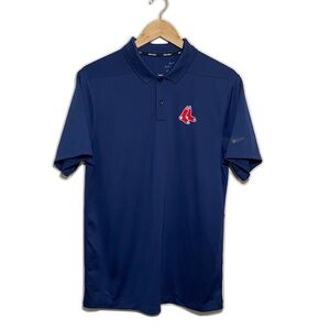 Nike Golf Dri Fit Boston Red Sox Men's Navy Polo Size Small